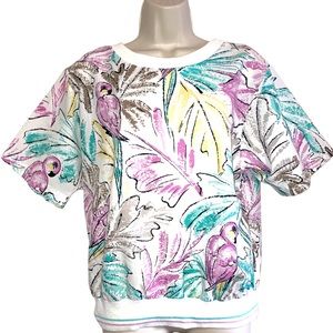 Vintage KORET  flamingo top sz medium